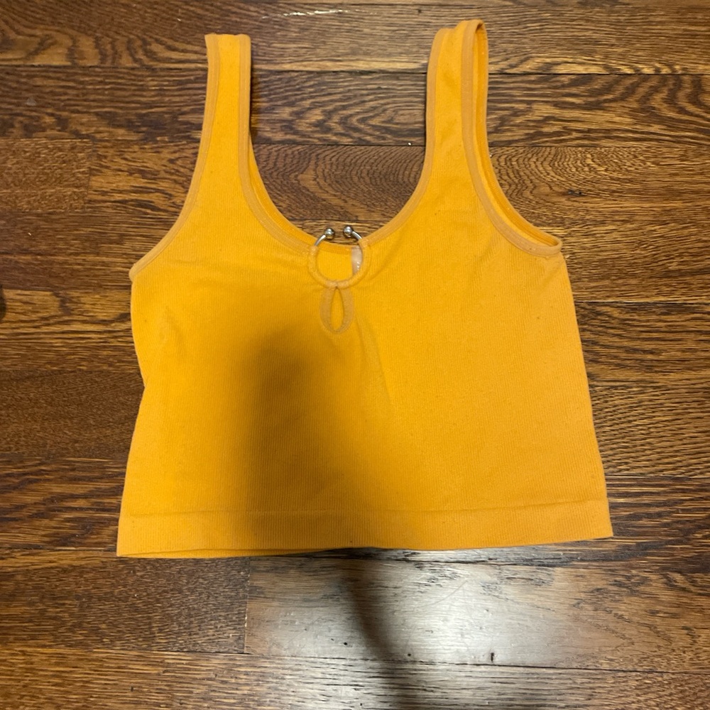Orange Sleeveless Top